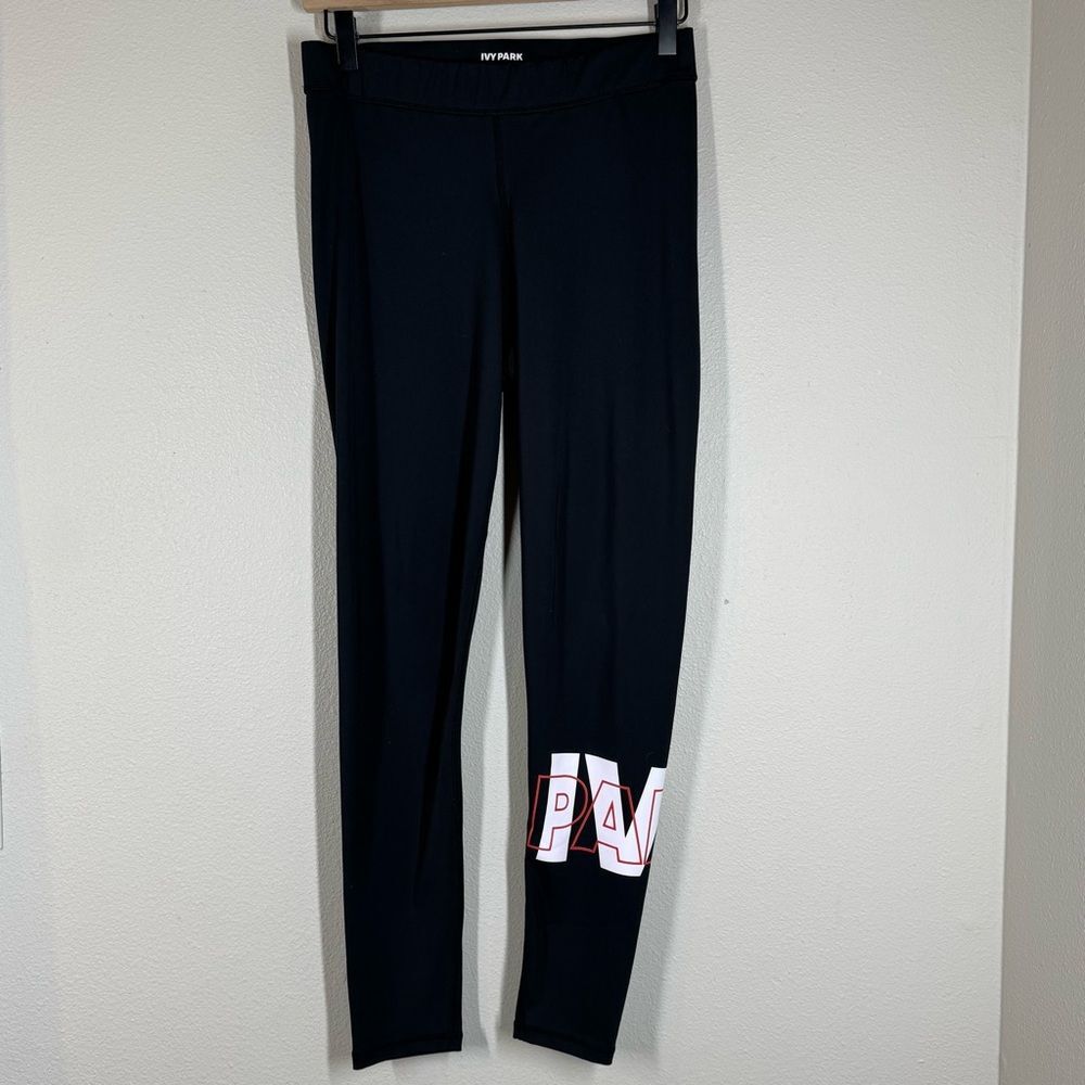 Ivy Park Beyoncé Leggings Black Leg Spell Out Activewear Gym Women’s Large